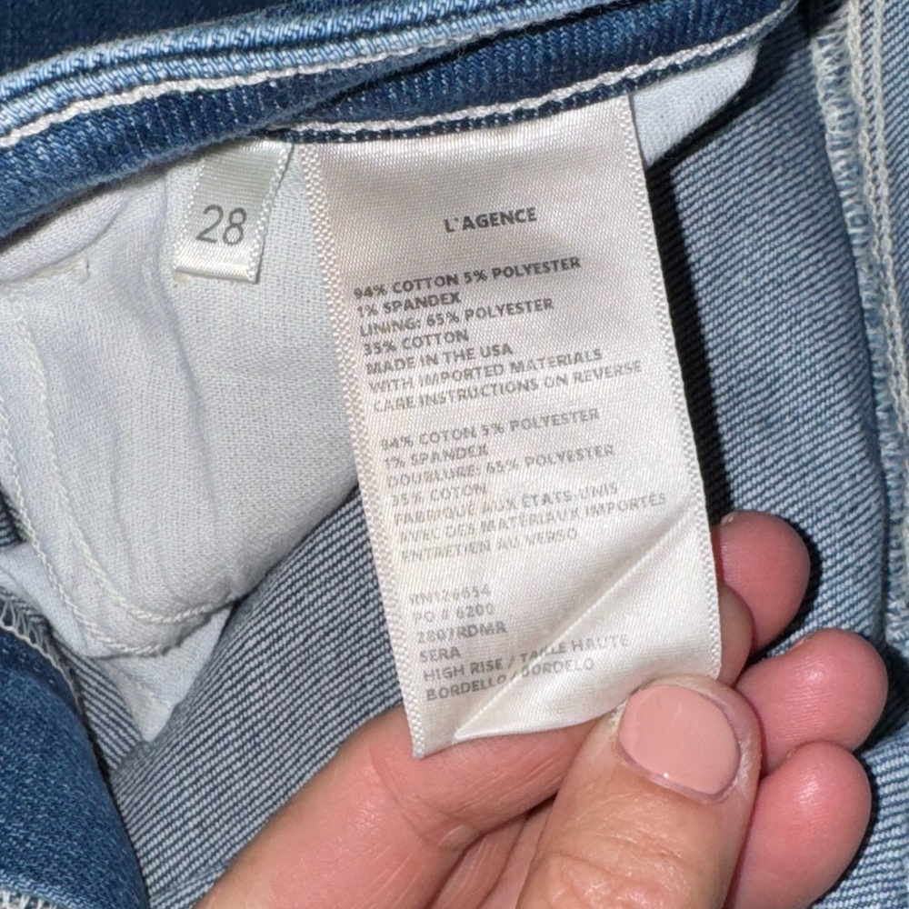 L’Agence Sera High Rise Flare Jeans in Bordello. - Picture 13 of 13